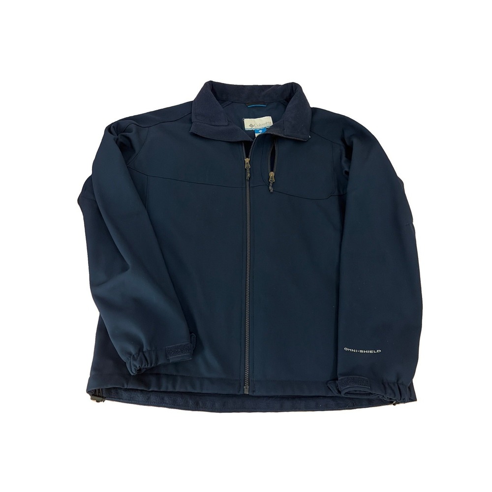 Columbia Jacket Softshell Ascender Men's Dark Navy Blue Omni-Shield Size Large